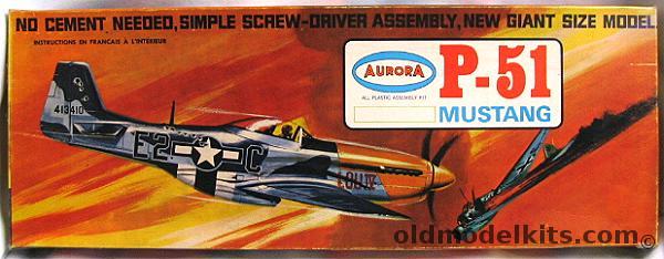 Aurora 1/27 P-51 Mustang Screwdriver Issue, 377 plastic model kit